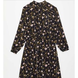 LOFT garden shimmer midi dress